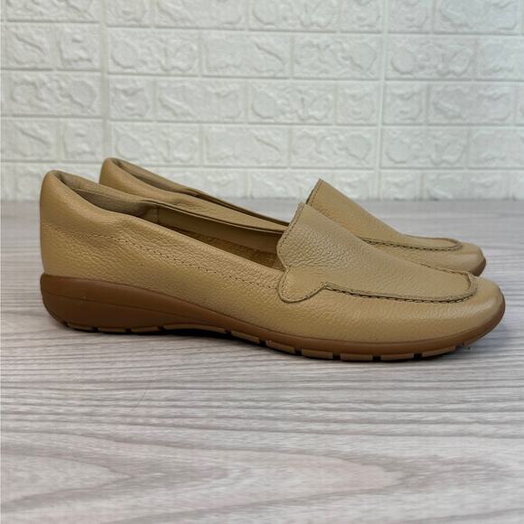 Easy Spirit Abide Loafer WMNS 8 Light Natural Leather Slip-On Comfort Cushioned - Picture 2 of 9